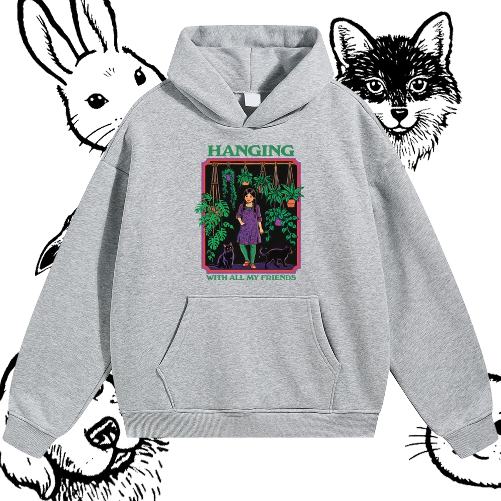 Hanging With All My Friends - Cotton Blend Classic Fit Unisex Hoodie