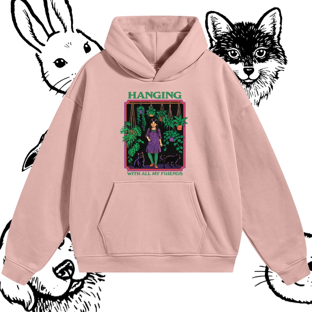 Hanging With All My Friends - Cotton Blend Classic Fit Unisex Hoodie