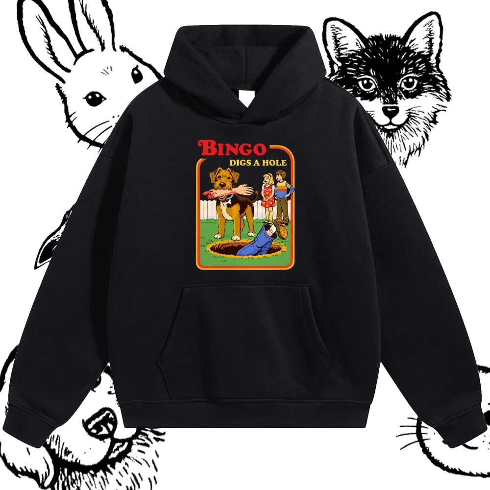 Bigno Digs A Hole - Cotton Blend Classic Fit Unisex Hoodie