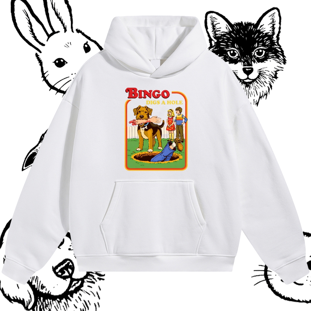 Bigno Digs A Hole - Cotton Blend Classic Fit Unisex Hoodie