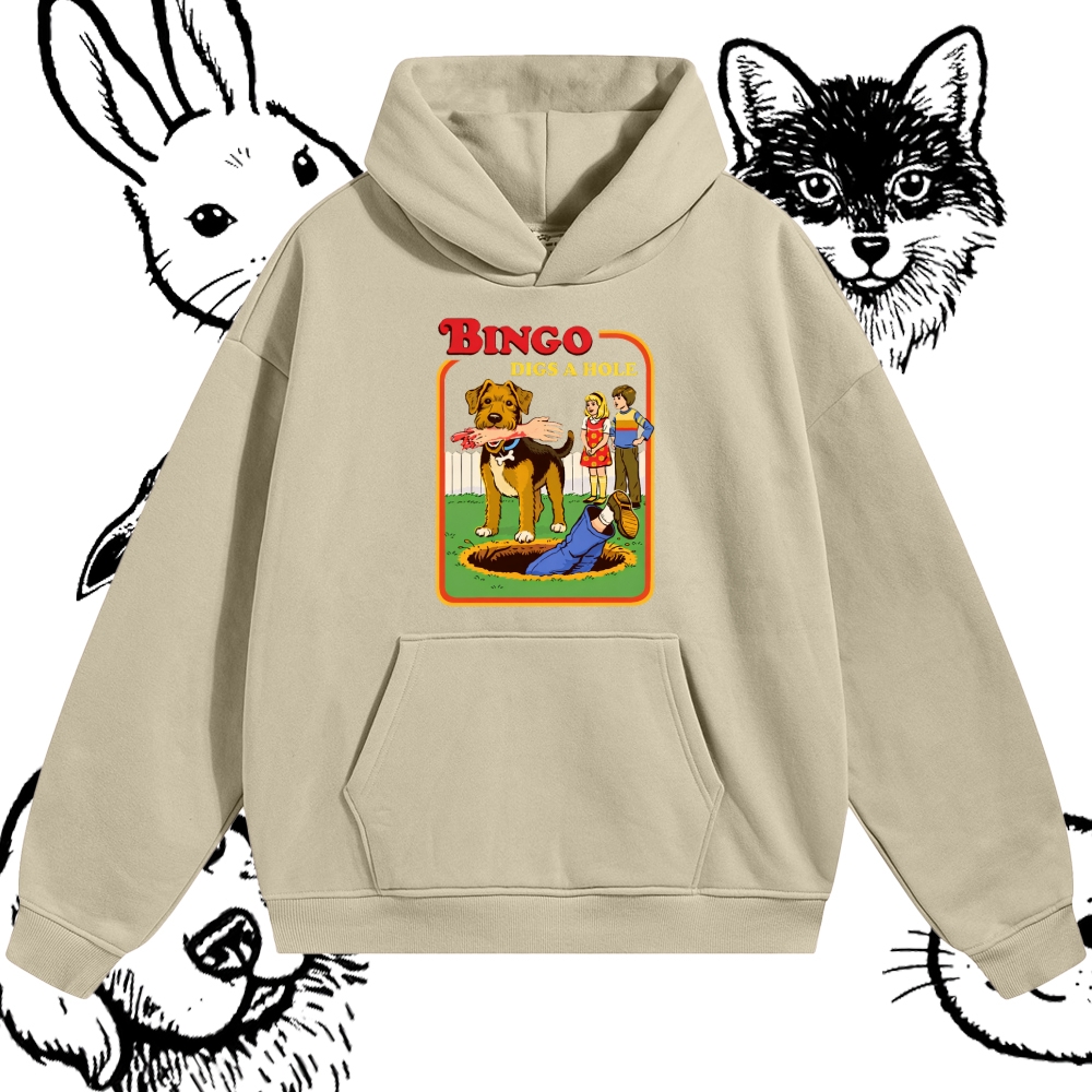 Bigno Digs A Hole - Cotton Blend Classic Fit Unisex Hoodie