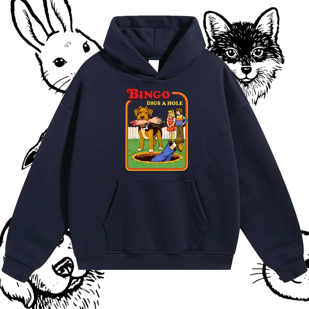 Bigno Digs A Hole - Cotton Blend Classic Fit Unisex Hoodie