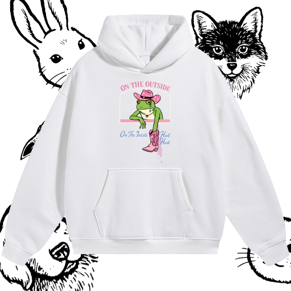 On The Outside - Cotton Blend Classic Fit Unisex Hoodie