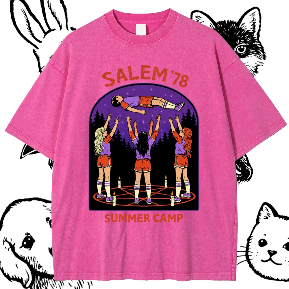 Salem'78 Summer Camp - Cotton Vintage Wash Classic Graphic Tee