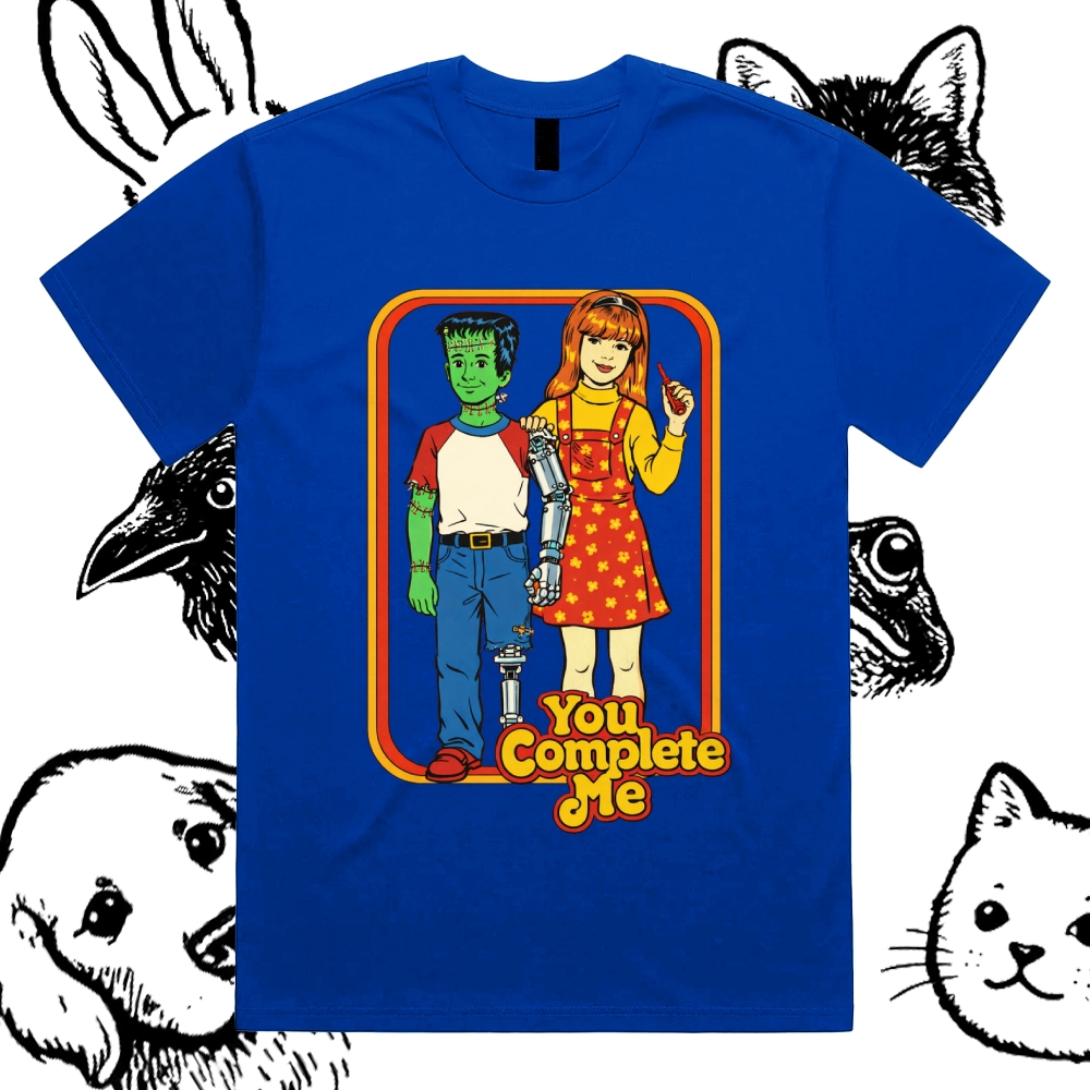 You Complete Me - Cotton Classic Fit Retro Dark Humor Graphic Tee