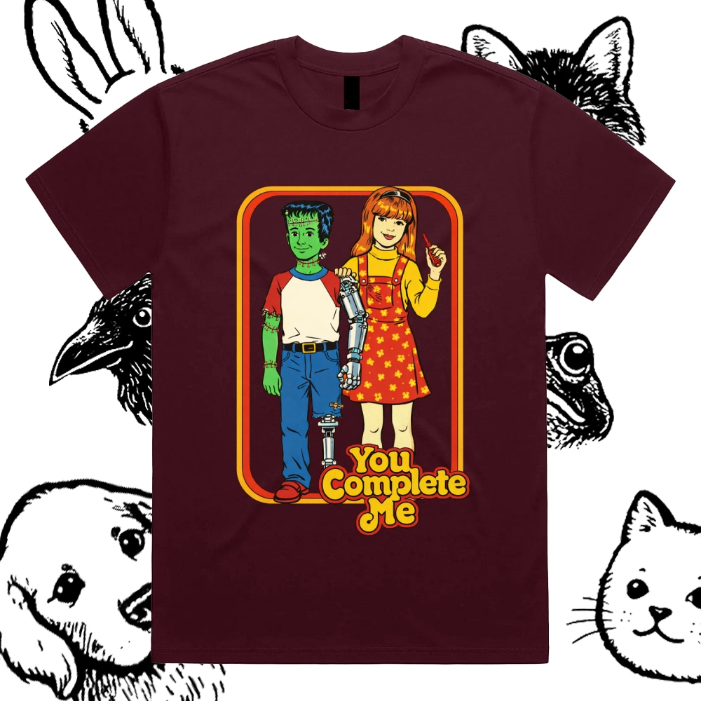 You Complete Me - Cotton Classic Fit Retro Dark Humor Graphic Tee