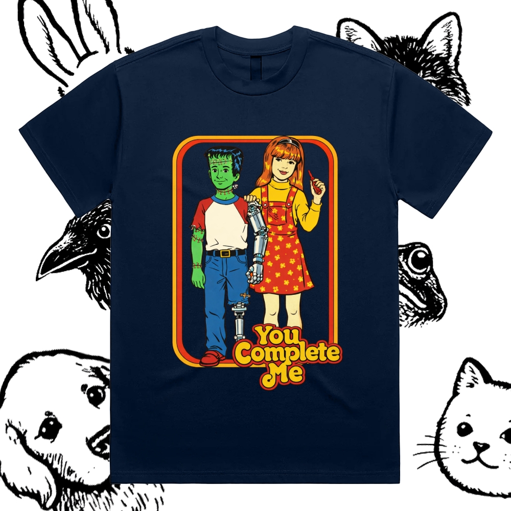 You Complete Me - Cotton Classic Fit Retro Dark Humor Graphic Tee
