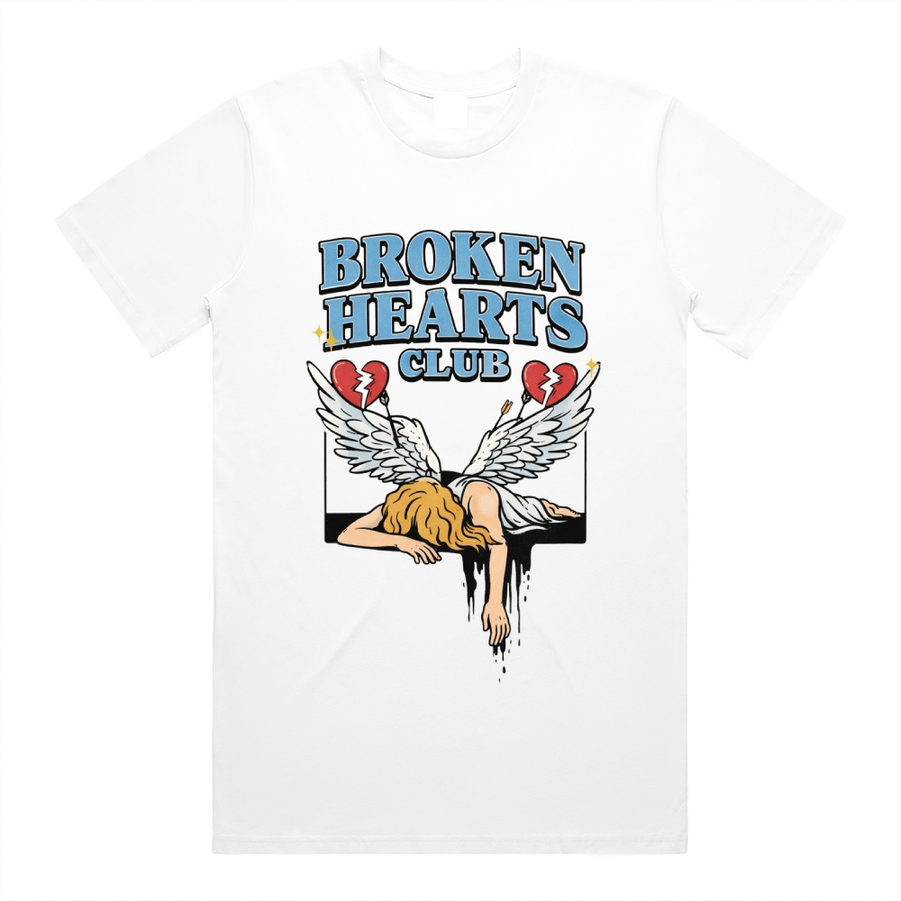 Broken Hearts Club - Cotton Classic Fit Retro Dark Humor Graphic Tee