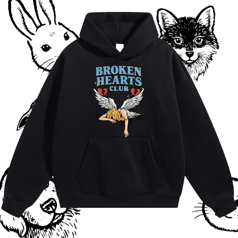 Broken Hearts Club - Cotton Blend Classic Fit Unisex Hoodie