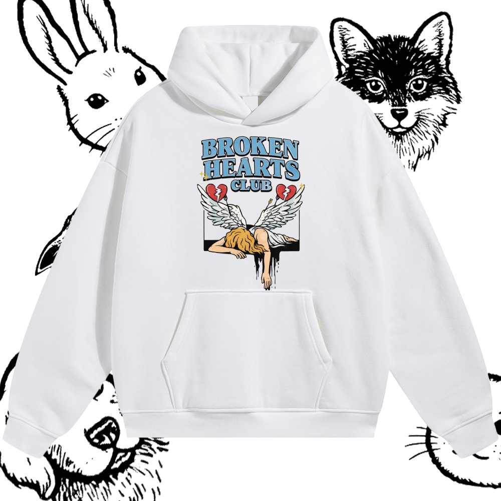 Broken Hearts Club - Cotton Blend Classic Fit Unisex Hoodie