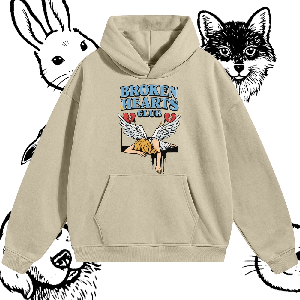 Broken Hearts Club - Cotton Blend Classic Fit Unisex Hoodie