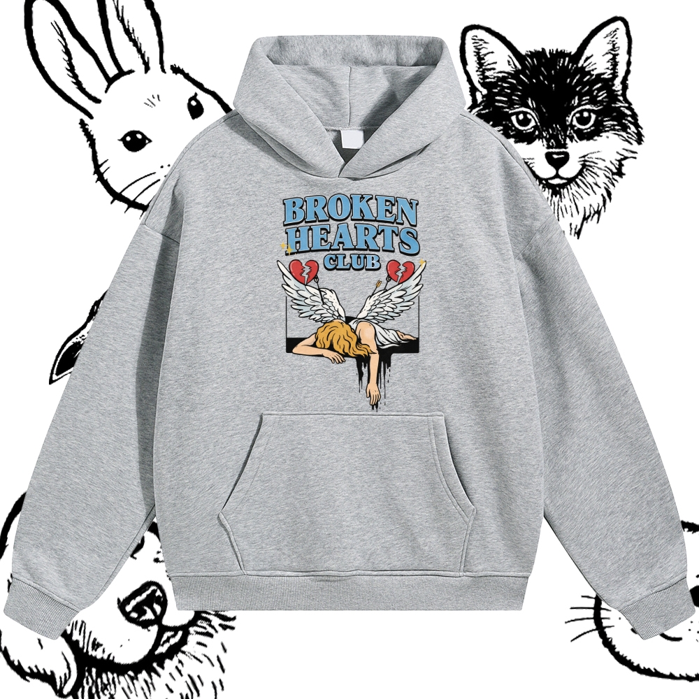 Broken Hearts Club - Cotton Blend Classic Fit Unisex Hoodie