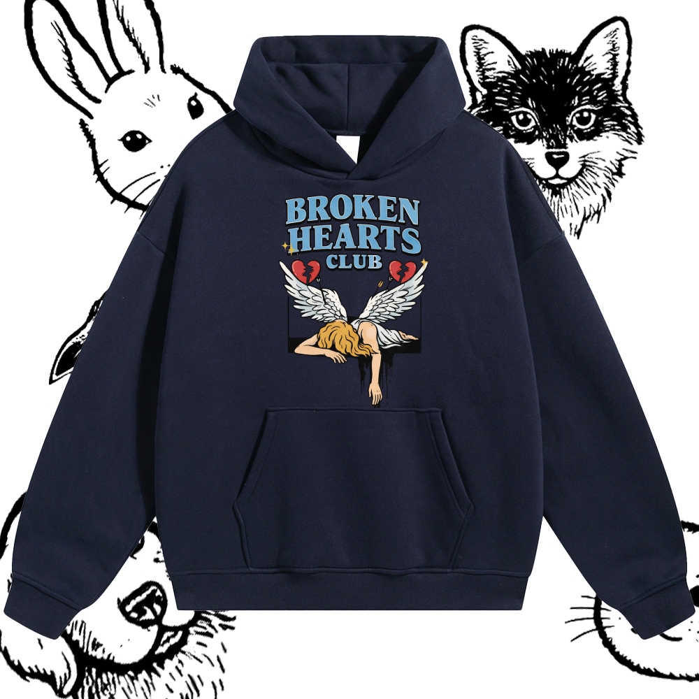 Broken Hearts Club - Cotton Blend Classic Fit Unisex Hoodie