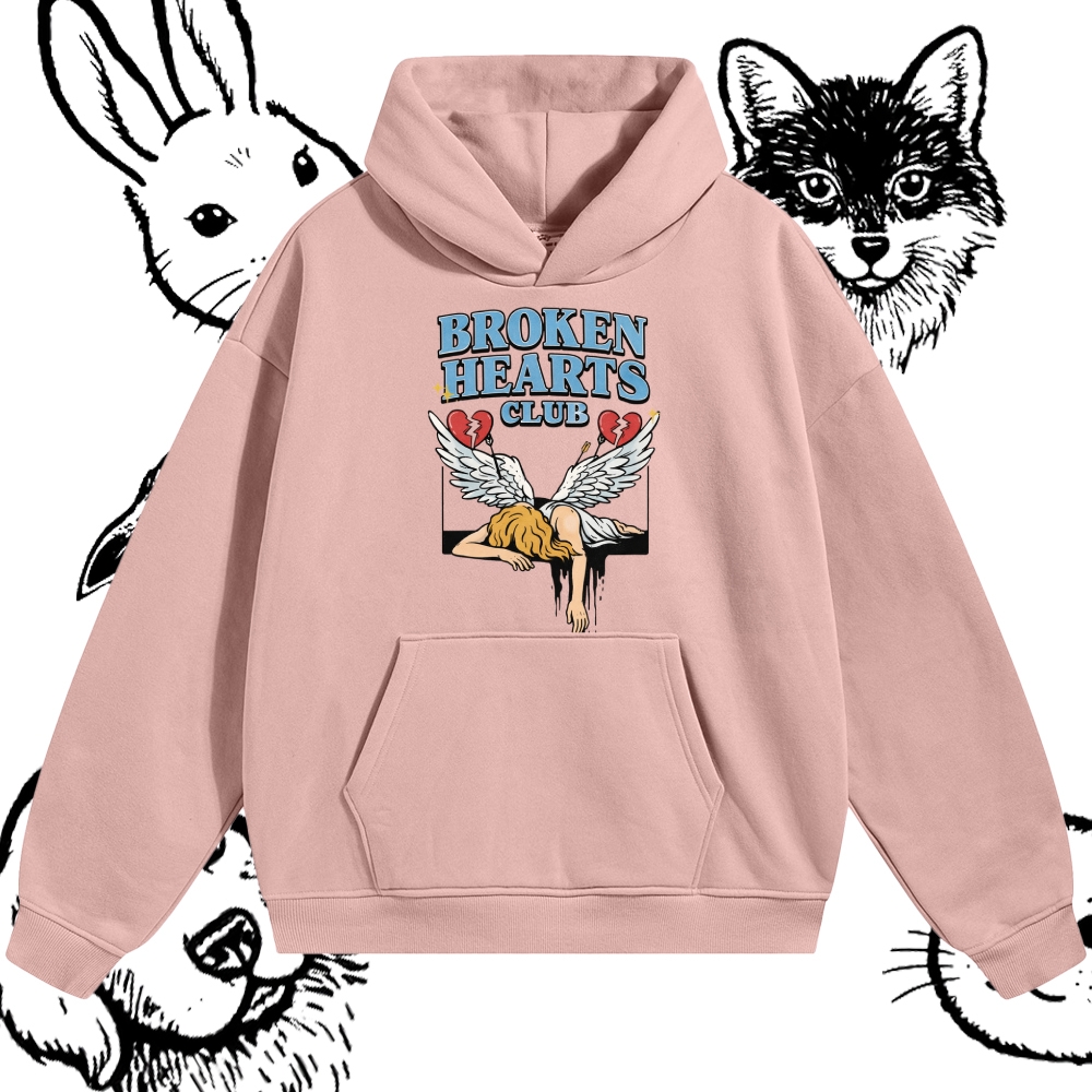 Broken Hearts Club - Cotton Blend Classic Fit Unisex Hoodie