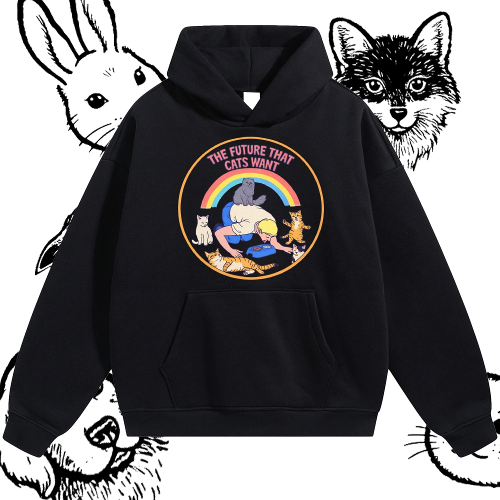 This Future That Cats Want - Cotton Blend Classic Fit Unisex Hoodie