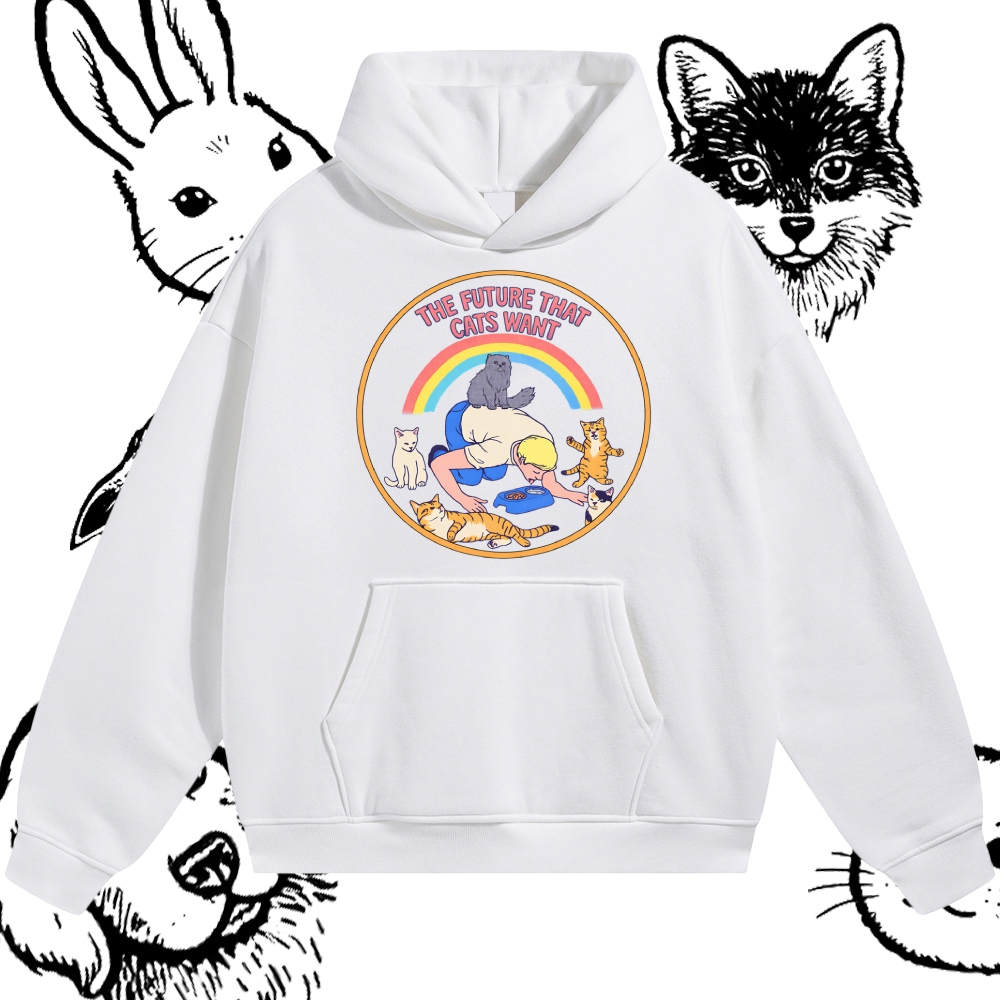 This Future That Cats Want - Cotton Blend Classic Fit Unisex Hoodie
