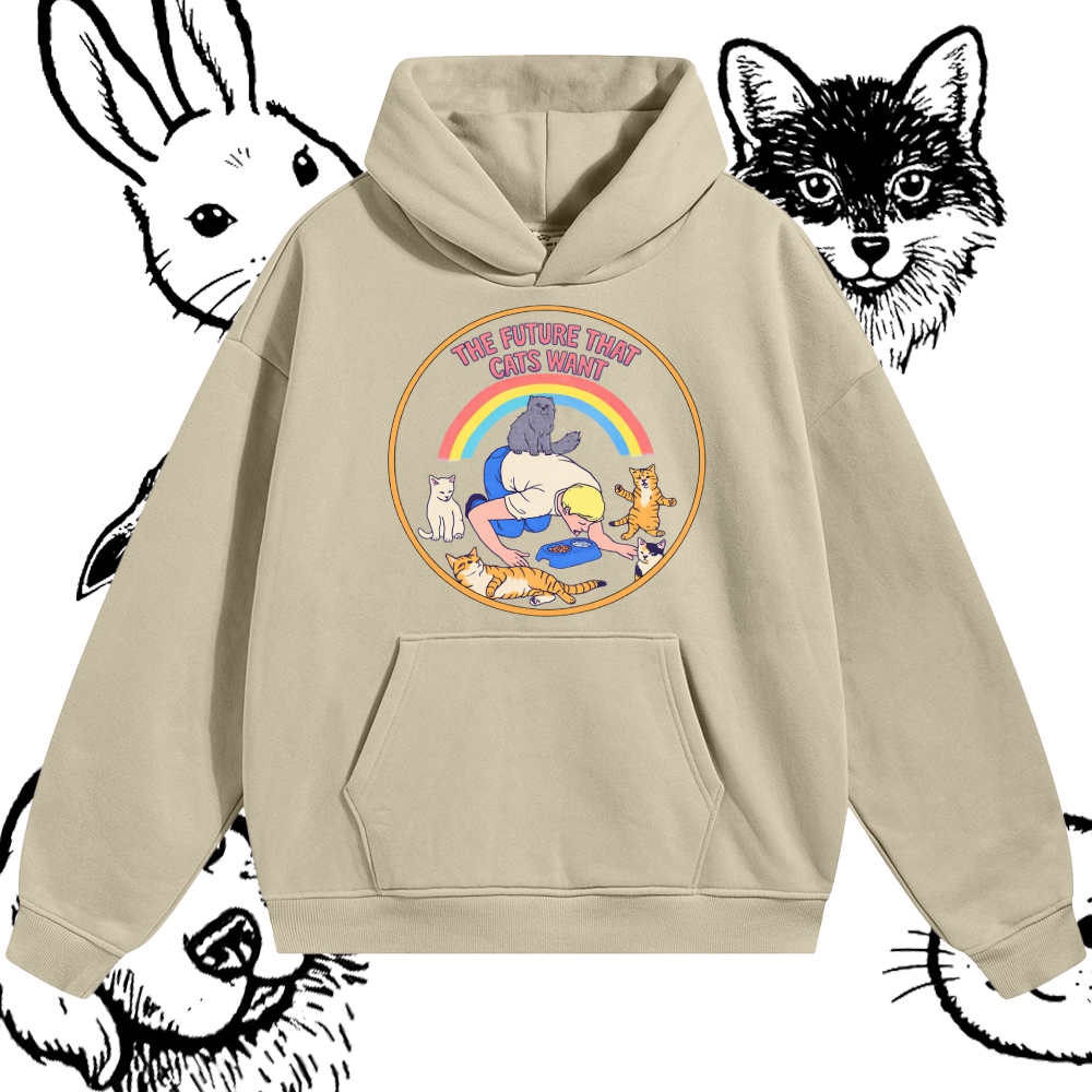 This Future That Cats Want - Cotton Blend Classic Fit Unisex Hoodie