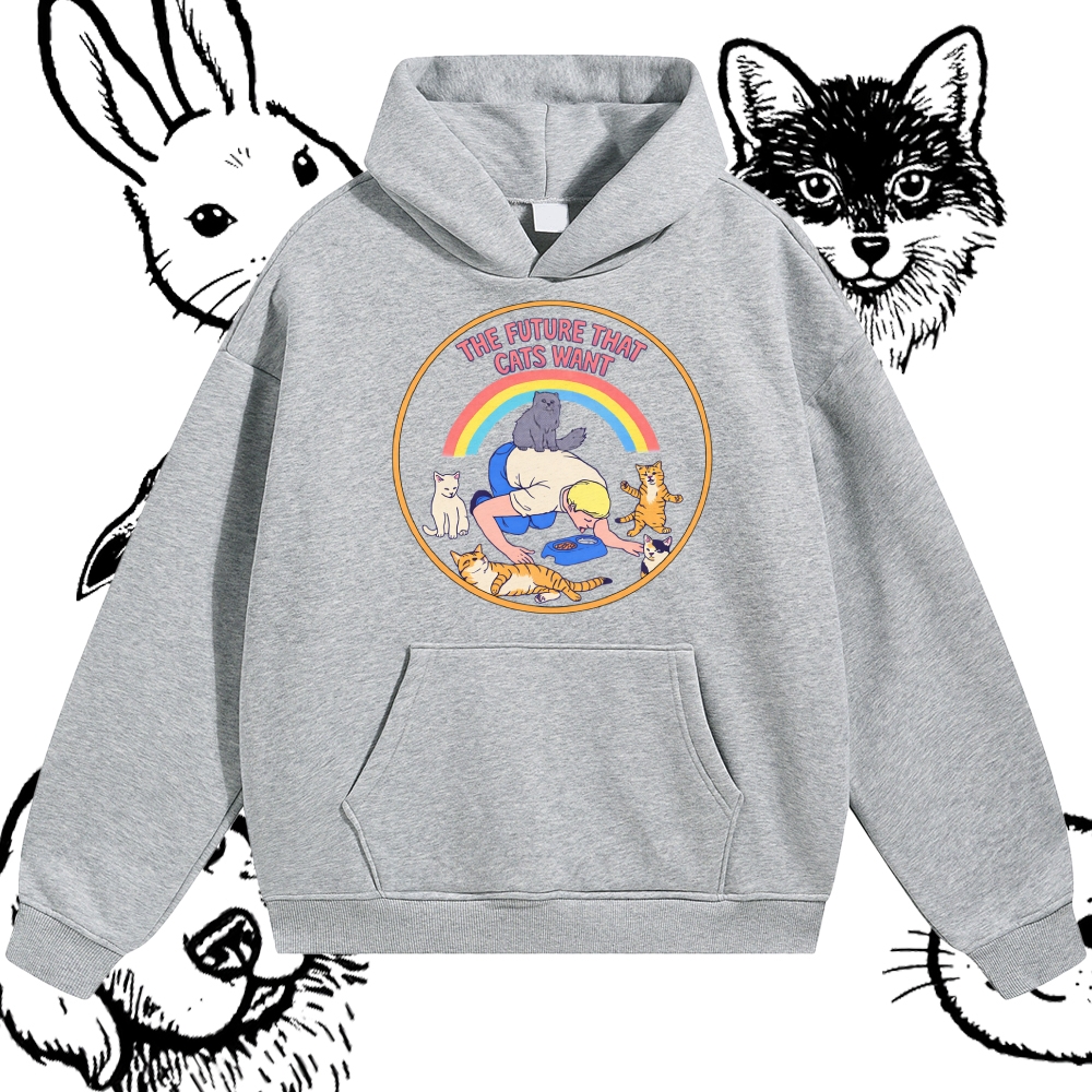 This Future That Cats Want - Cotton Blend Classic Fit Unisex Hoodie