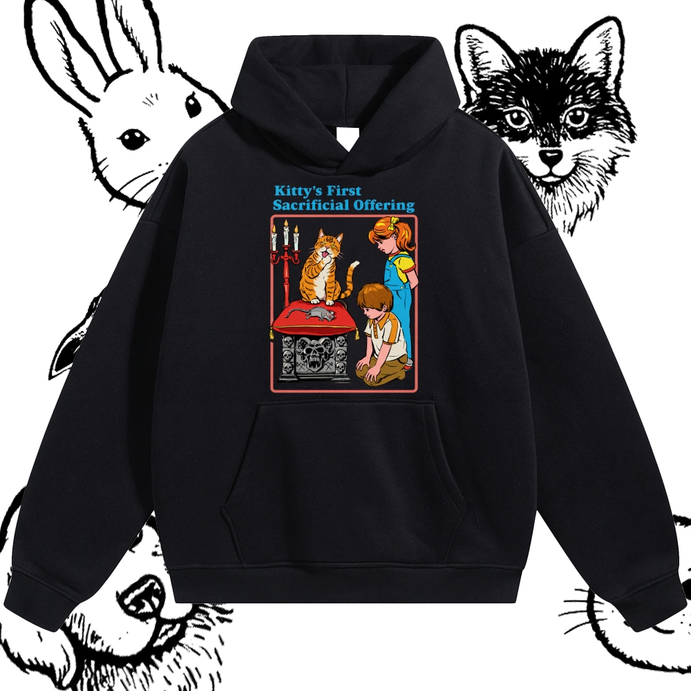 Kitty’s First Sacrificial Offering - Cotton Blend Classic Fit Unisex Hoodie