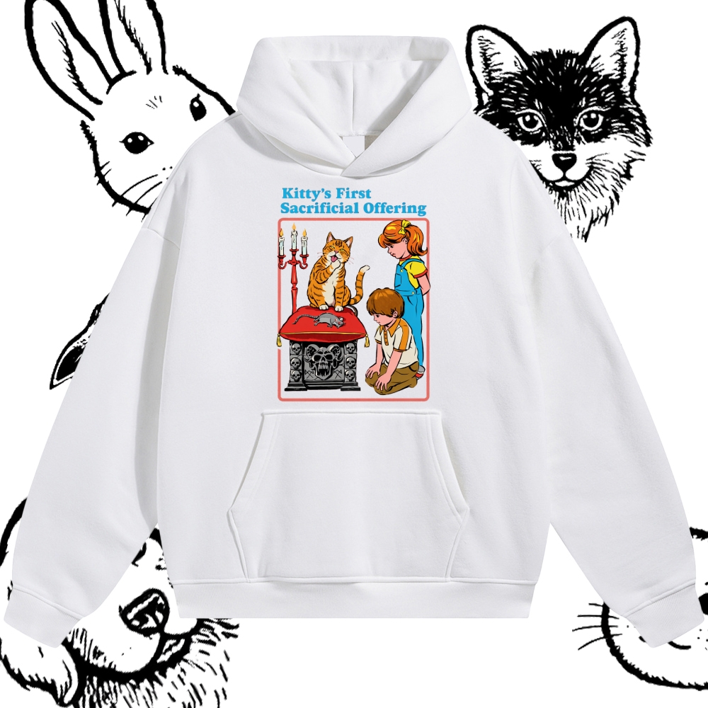 Kitty’s First Sacrificial Offering - Cotton Blend Classic Fit Unisex Hoodie