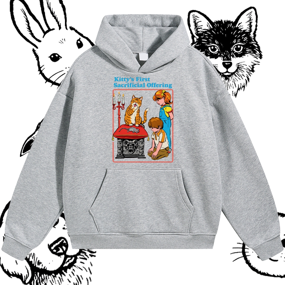 Kitty’s First Sacrificial Offering - Cotton Blend Classic Fit Unisex Hoodie