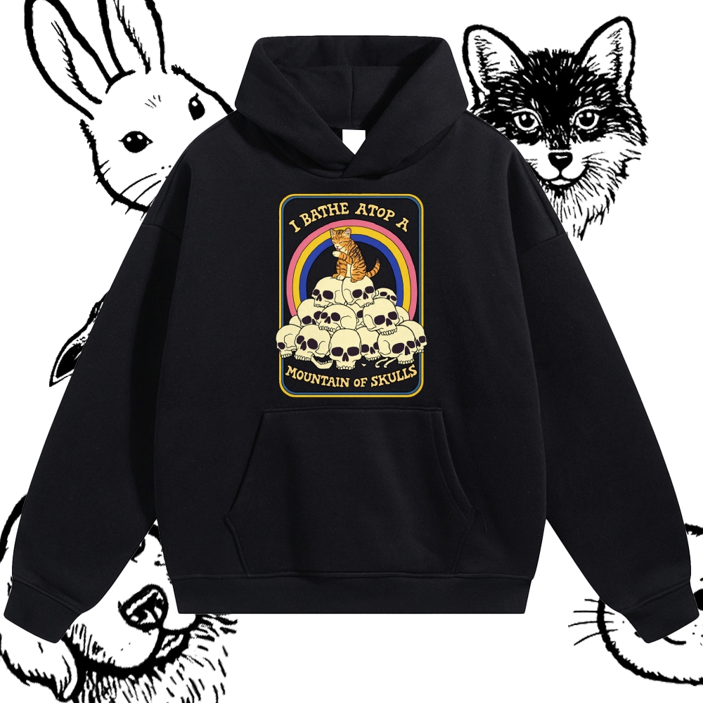 I Bathe Atop A Mountain Of Skulls - Cotton Blend Classic Fit Unisex Hoodie