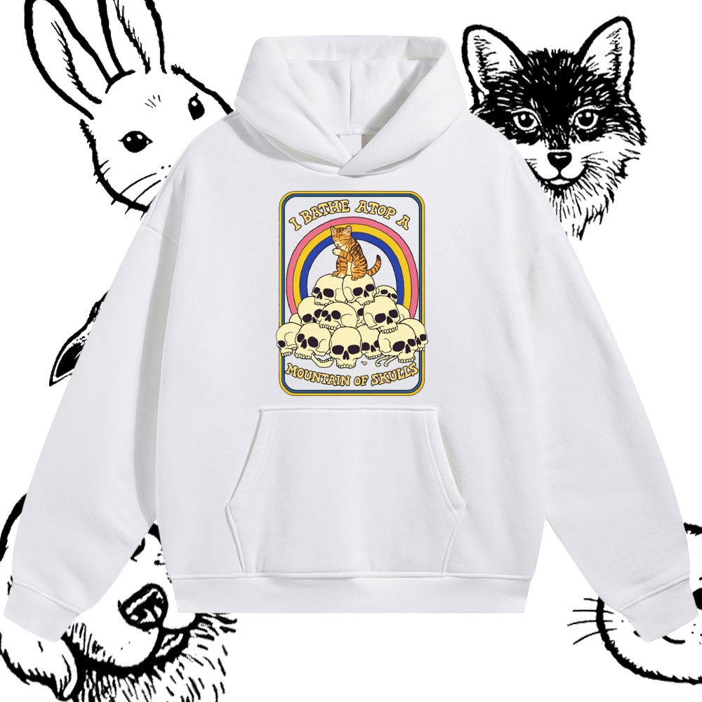 I Bathe Atop A Mountain Of Skulls - Cotton Blend Classic Fit Unisex Hoodie