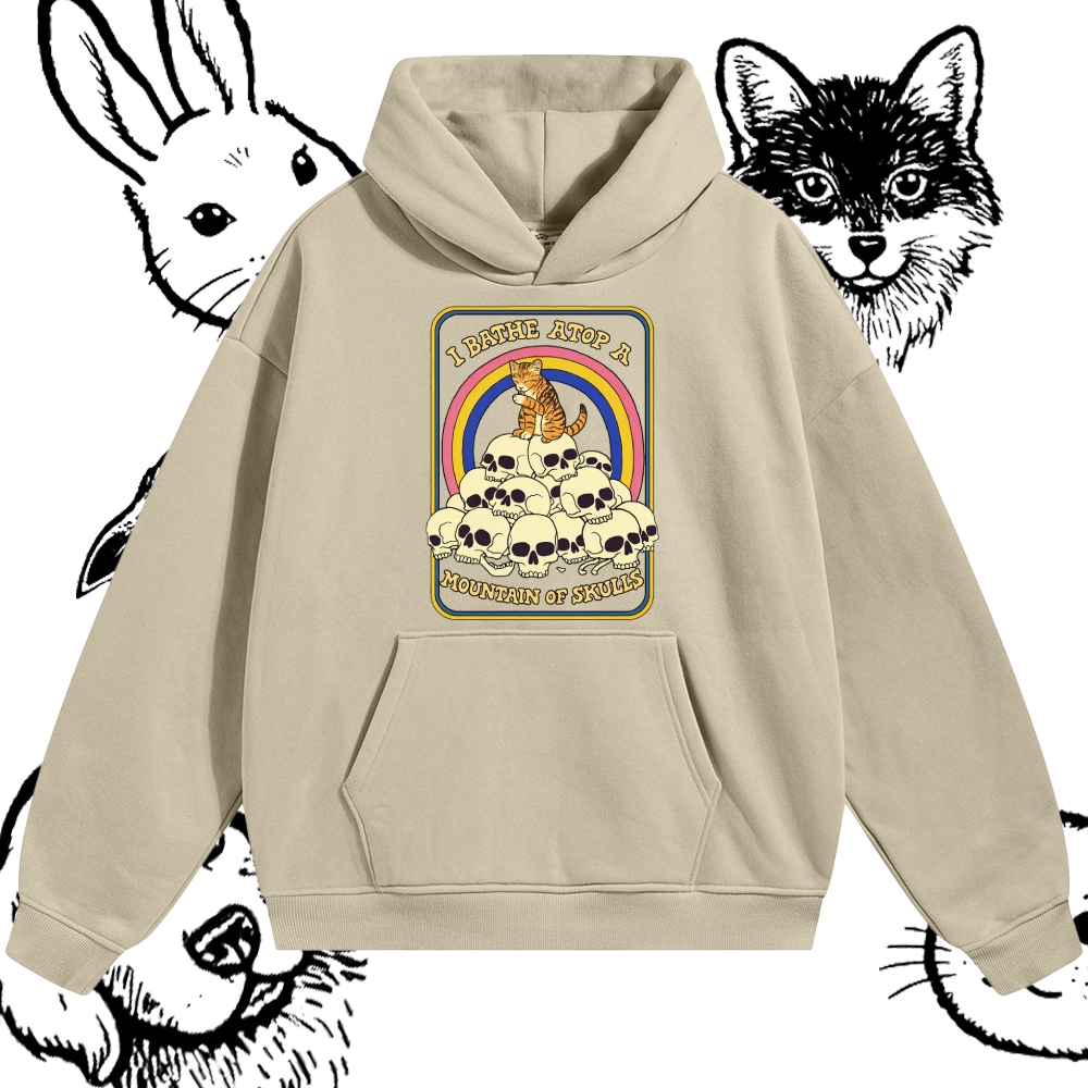 I Bathe Atop A Mountain Of Skulls - Cotton Blend Classic Fit Unisex Hoodie