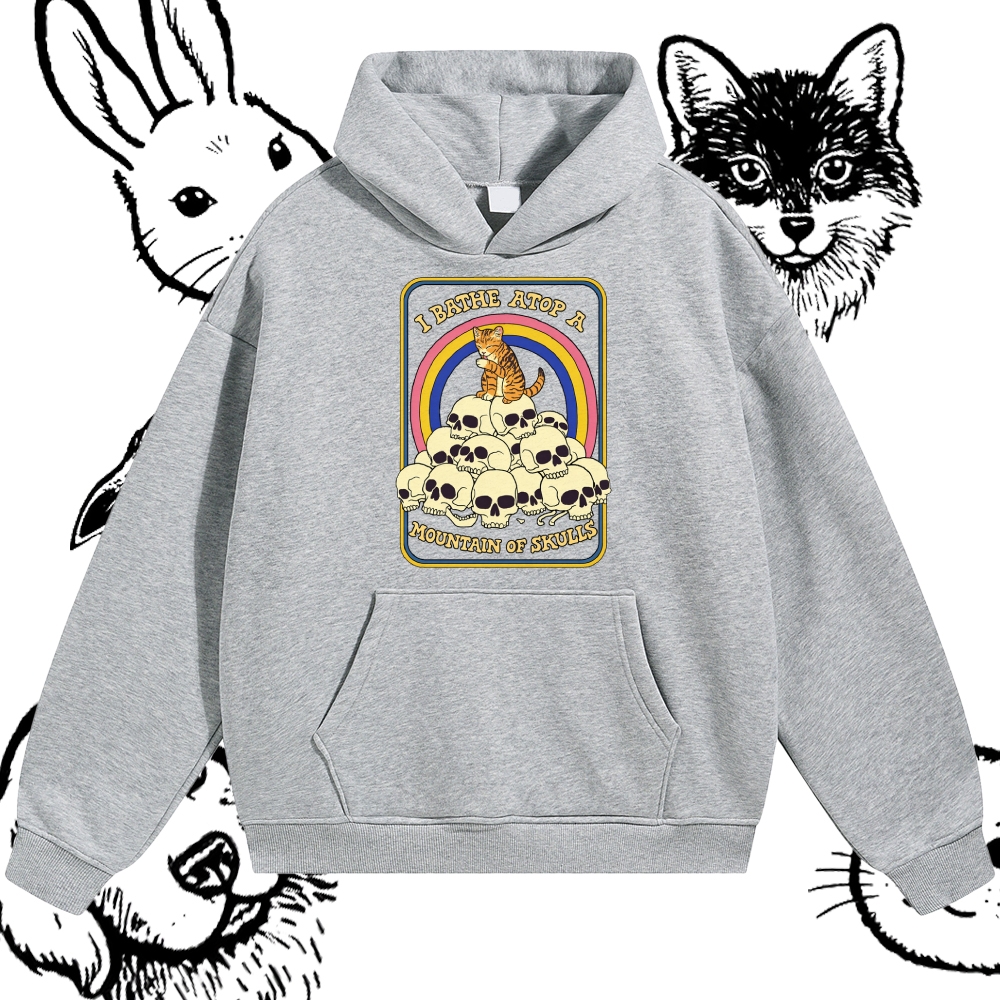 I Bathe Atop A Mountain Of Skulls - Cotton Blend Classic Fit Unisex Hoodie