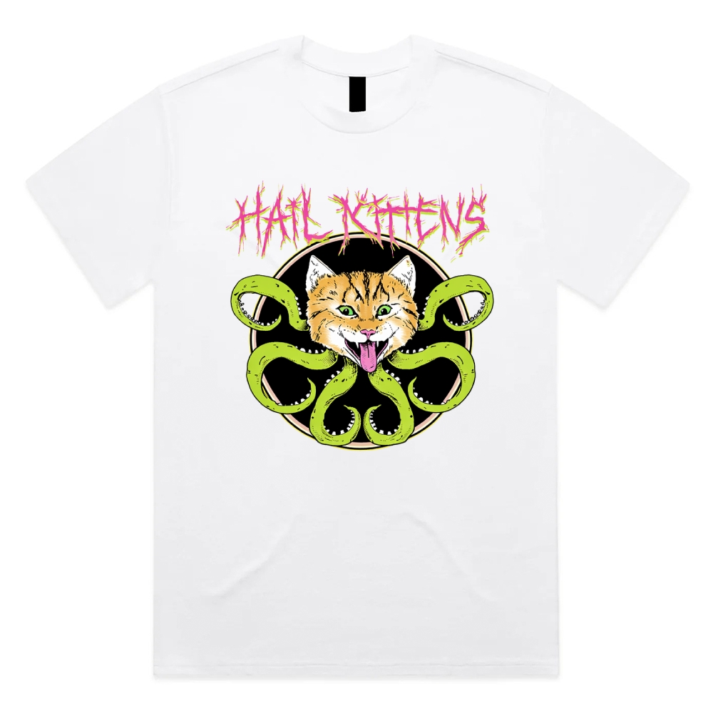 Hail Kittens - Cotton Classic Fit Retro Dark Humor Graphic Tee