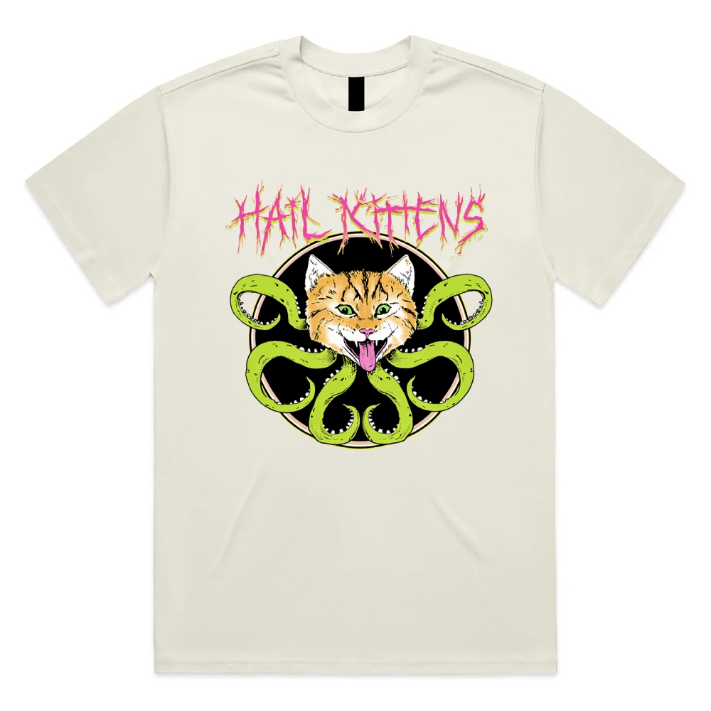 Hail Kittens - Cotton Classic Fit Retro Dark Humor Graphic Tee