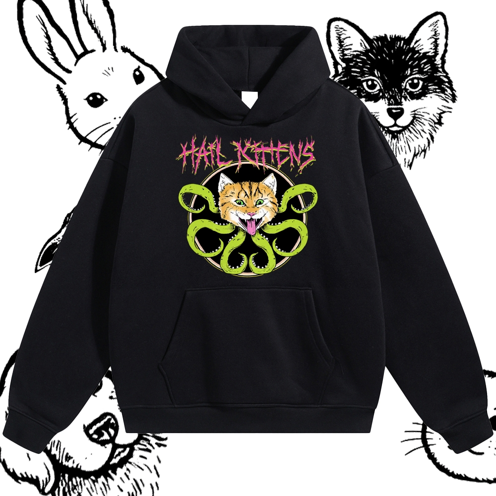 Hail Kittens - Cotton Blend Classic Fit Unisex Hoodie