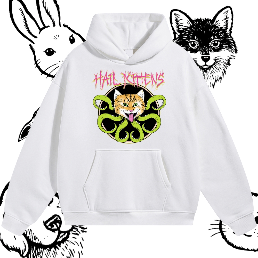 Hail Kittens - Cotton Blend Classic Fit Unisex Hoodie
