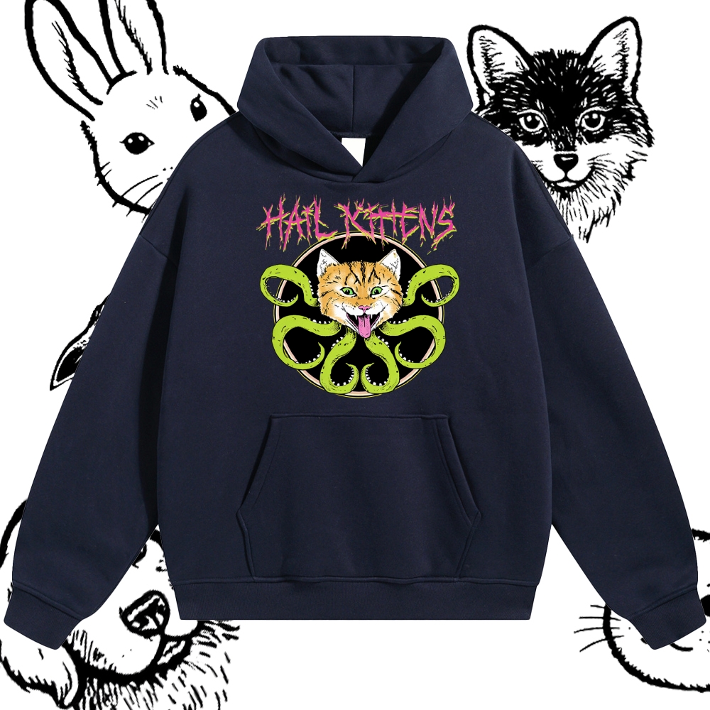 Hail Kittens - Cotton Blend Classic Fit Unisex Hoodie