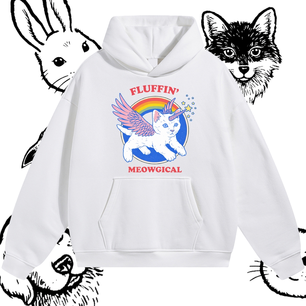 Fluffin'Meowgical - Cotton Blend Classic Fit Unisex Hoodie