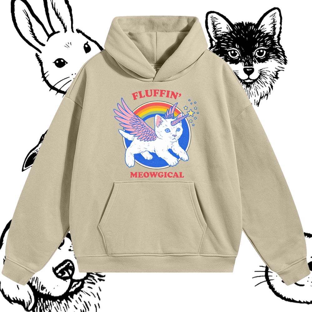 Fluffin'Meowgical - Cotton Blend Classic Fit Unisex Hoodie