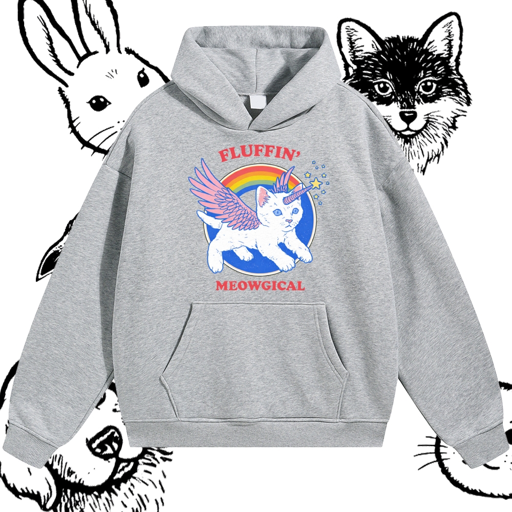 Fluffin'Meowgical - Cotton Blend Classic Fit Unisex Hoodie
