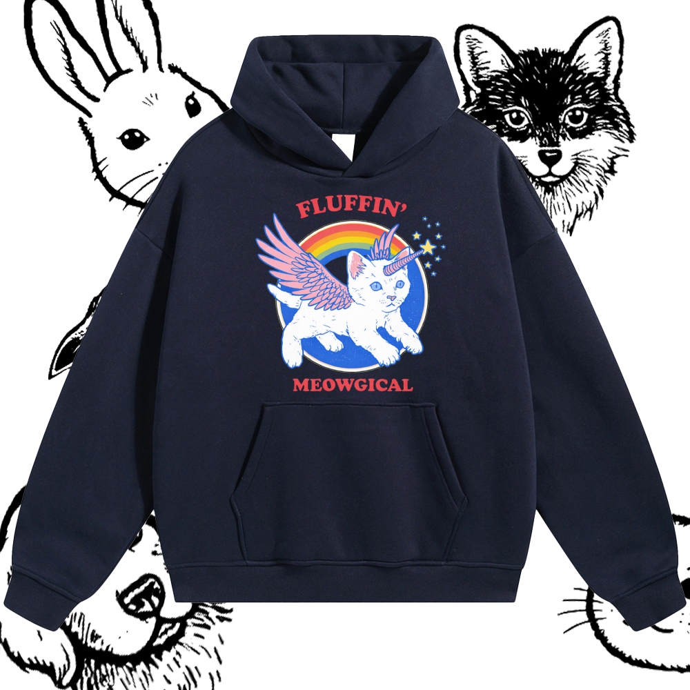 Fluffin'Meowgical - Cotton Blend Classic Fit Unisex Hoodie