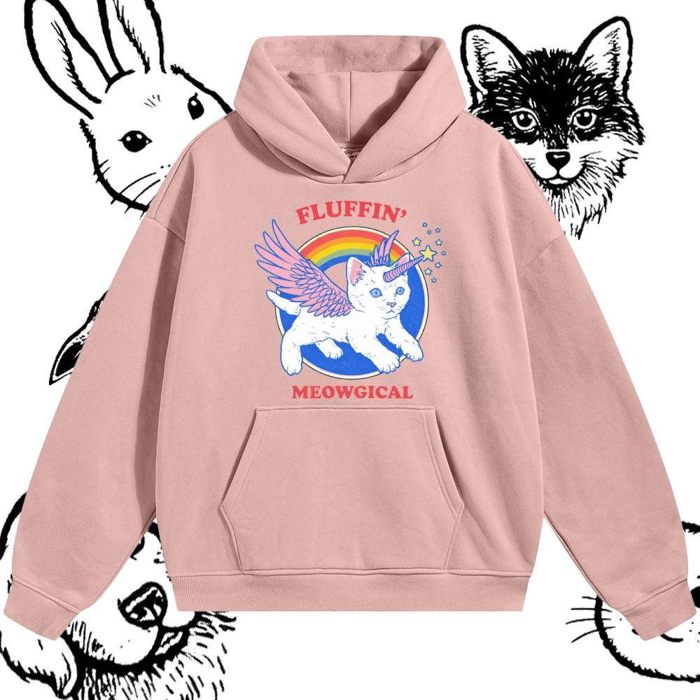 Fluffin'Meowgical - Cotton Blend Classic Fit Unisex Hoodie