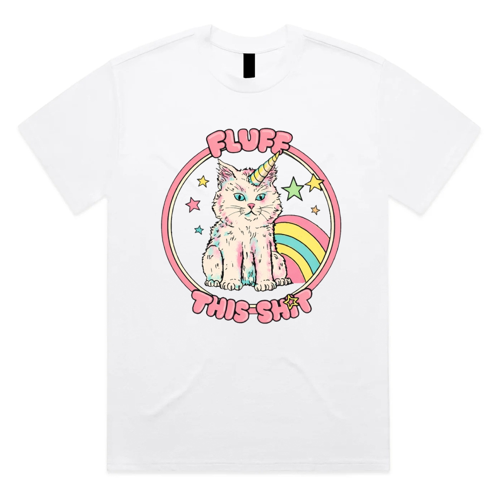 Fluff This Shit - Cotton Classic Fit Retro Dark Humor Graphic Tee