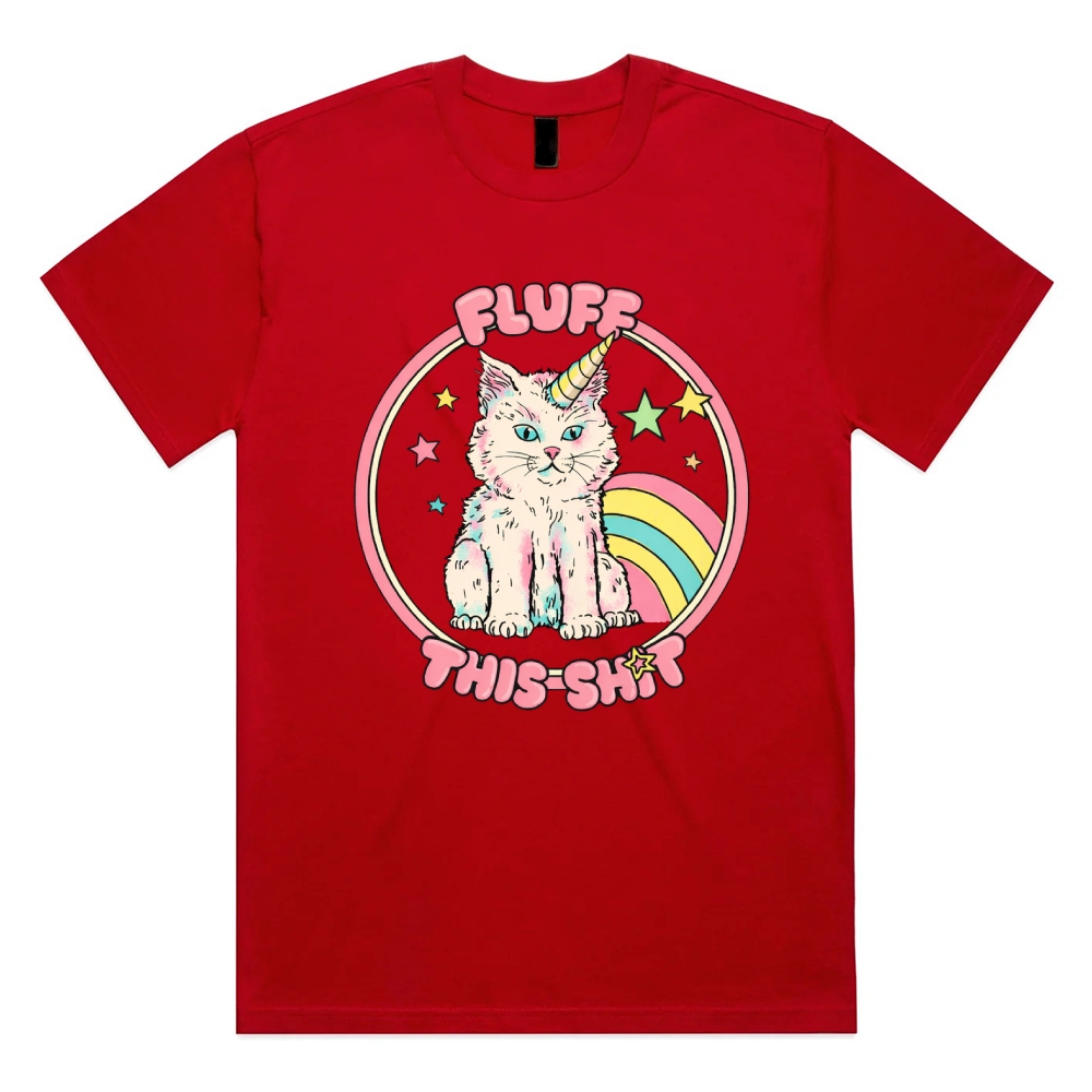 Fluff This Shit - Cotton Classic Fit Retro Dark Humor Graphic Tee