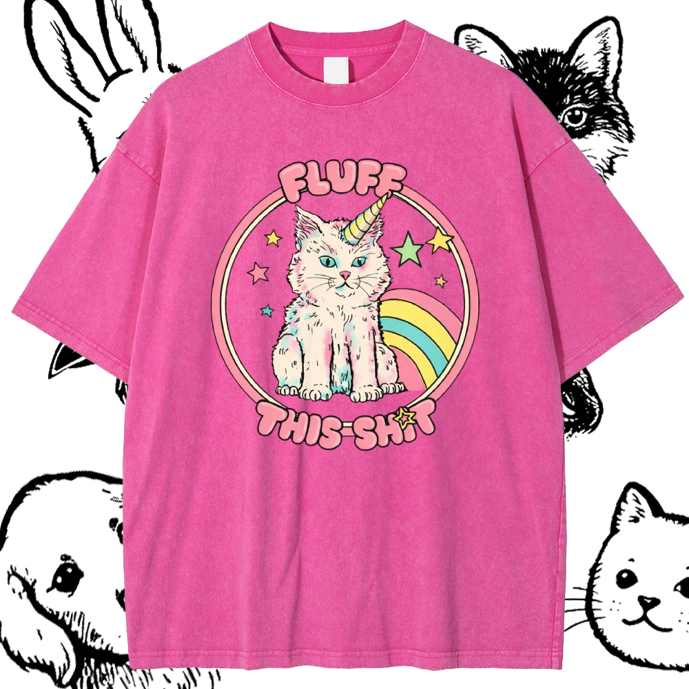 Fluff This Shit - Cotton Vintage Wash Classic Graphic Tee