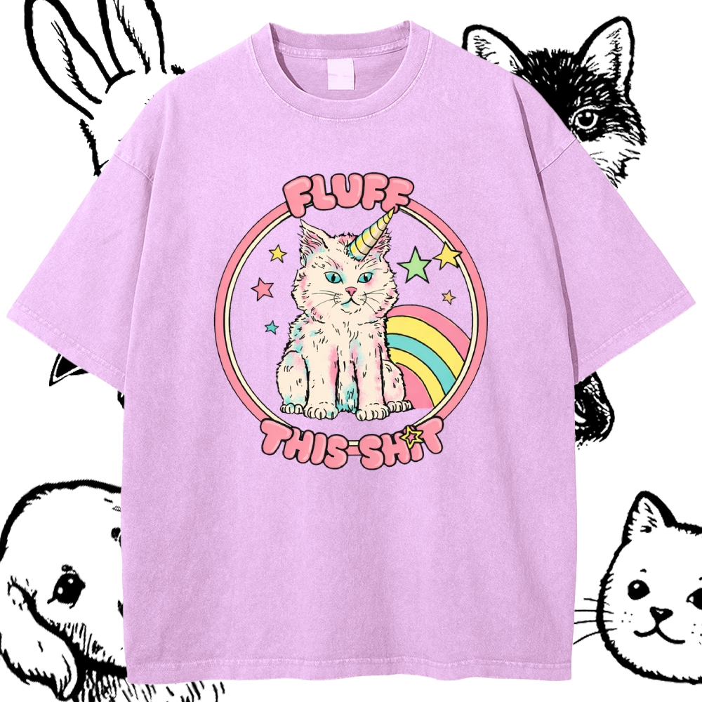 Fluff This Shit - Cotton Vintage Wash Classic Graphic Tee