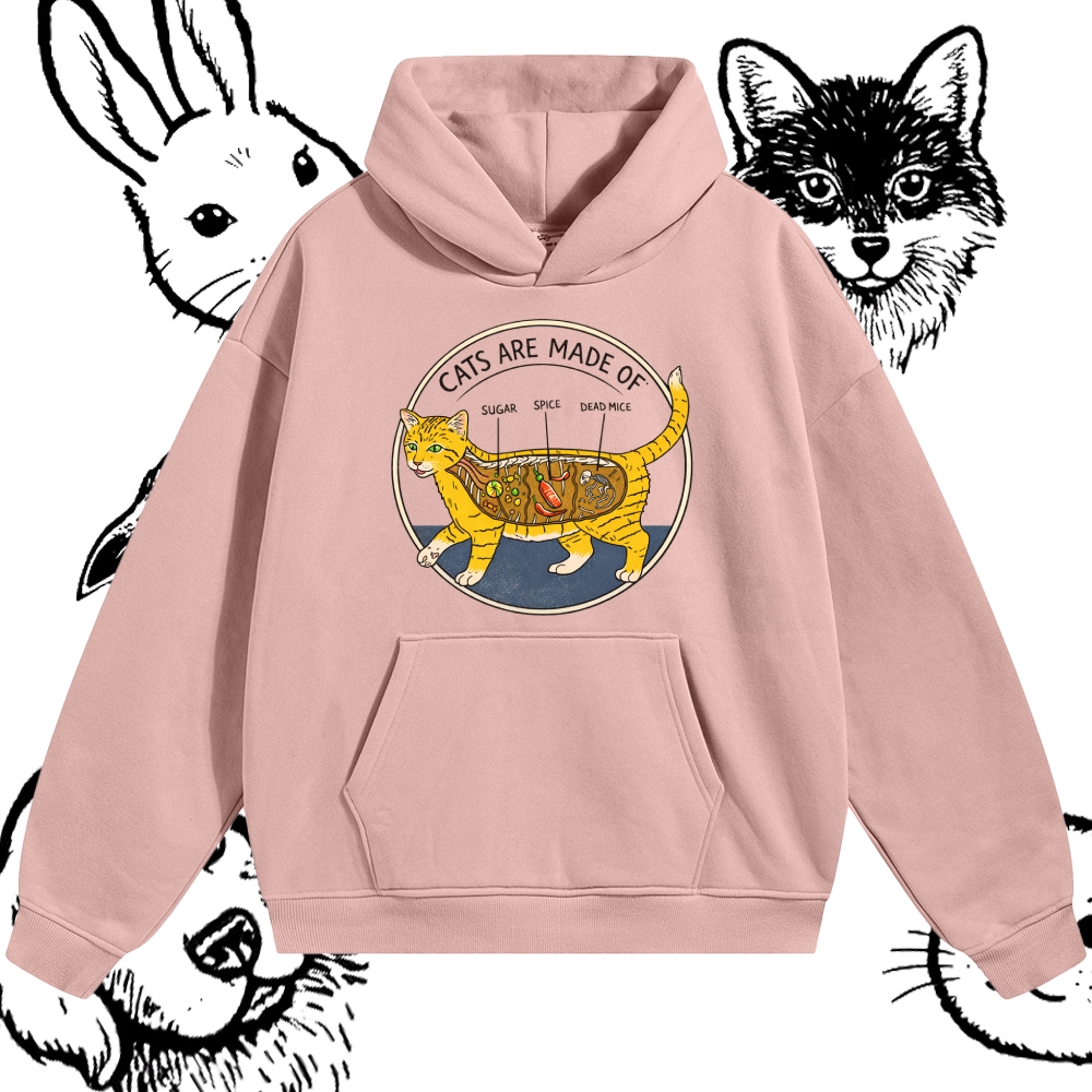 Cats Are Made Of - Cotton Blend Classic Fit Unisex Hoodie