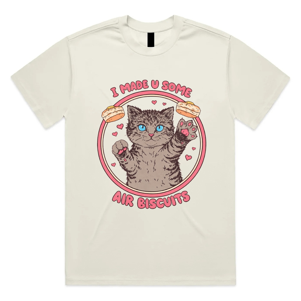 I Made U Some Air Biscuits - Cotton Classic Fit Retro Dark Humor Graphic Tee
