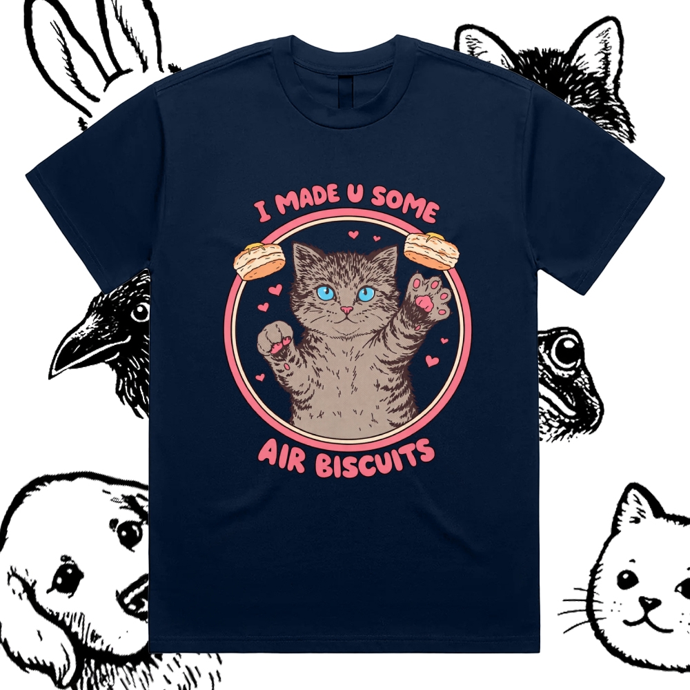 I Made U Some Air Biscuits - Cotton Classic Fit Retro Dark Humor Graphic Tee