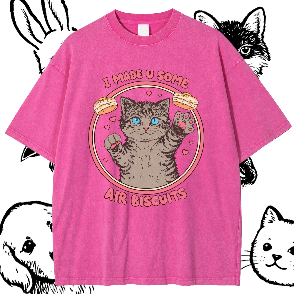 I Made U Some Air Biscuits - Cotton Vintage Wash Classic Graphic Tee