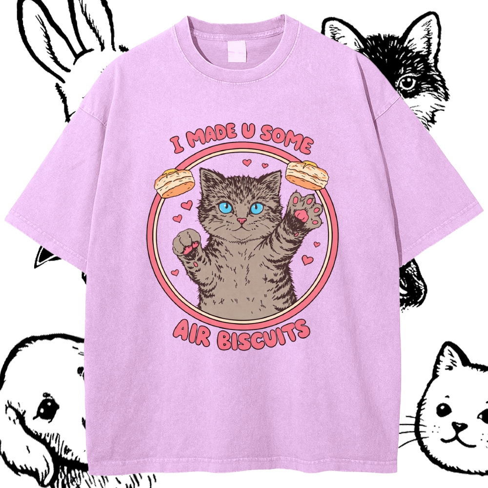 I Made U Some Air Biscuits - Cotton Vintage Wash Classic Graphic Tee