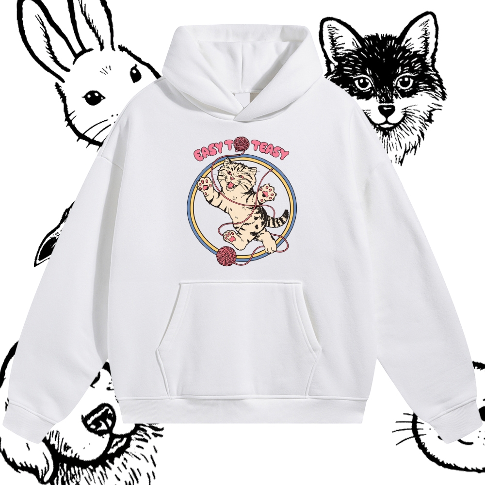 Easy To Teasy - Cotton Blend Classic Fit Unisex Hoodie