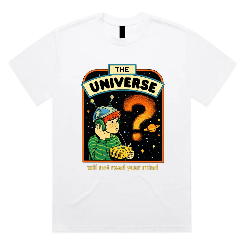 The Universe - Cotton Classic Fit Retro Dark Humor Graphic Tee